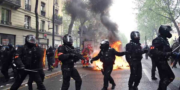 Првомајски протести во Франција