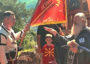 Слава и помен воочи Илинден - Кичевската коњаница во Слепченскиот манастир