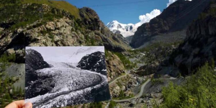 Жешкото време ги топи глечерите на Алпите