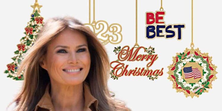 Меланија Трамп продава божикни лампиони