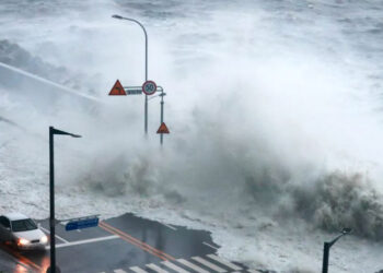 Тајфунот Хинамнор ја поплави Јужна Корејa