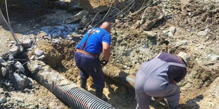 Стрелиште и Горно Оризари без вода – дефект предизвикан од приватен изведувач